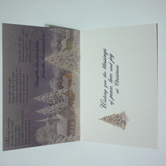 $2 Add-on Snowy Church Scene Christmas Card & Envelope Silver - Picture 5 of 9